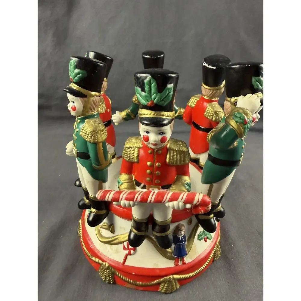 Vintage PartyLite Candle Holder Toy Soldiers Christmas Nutcracker